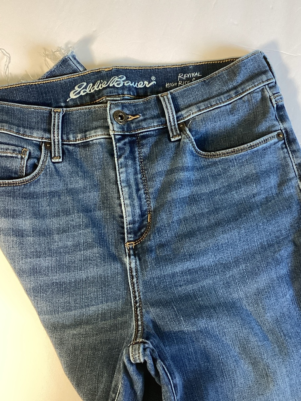 Eddie Bauer Blue Revival High-Rise Straight Denim Jeans